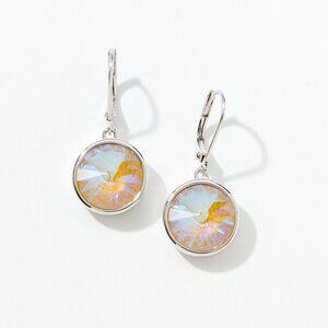 Touchstone Crystal By Swarovski Ochre Delite Earrings Rhodium Stunning💎